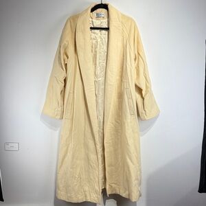Vintage Long Cream Wool Evening Coat